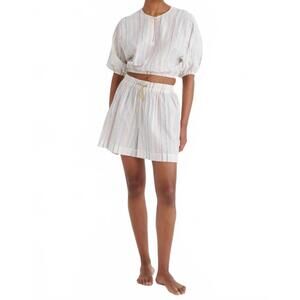 NEW ERES neda striped short in rayure lurex
